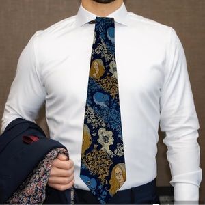 Macrae Vintage Floral Print Tie